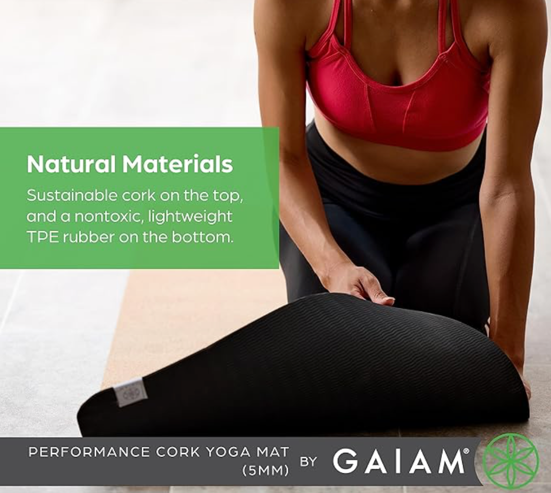 GAIAM - Cork Yoga Exercise Mat