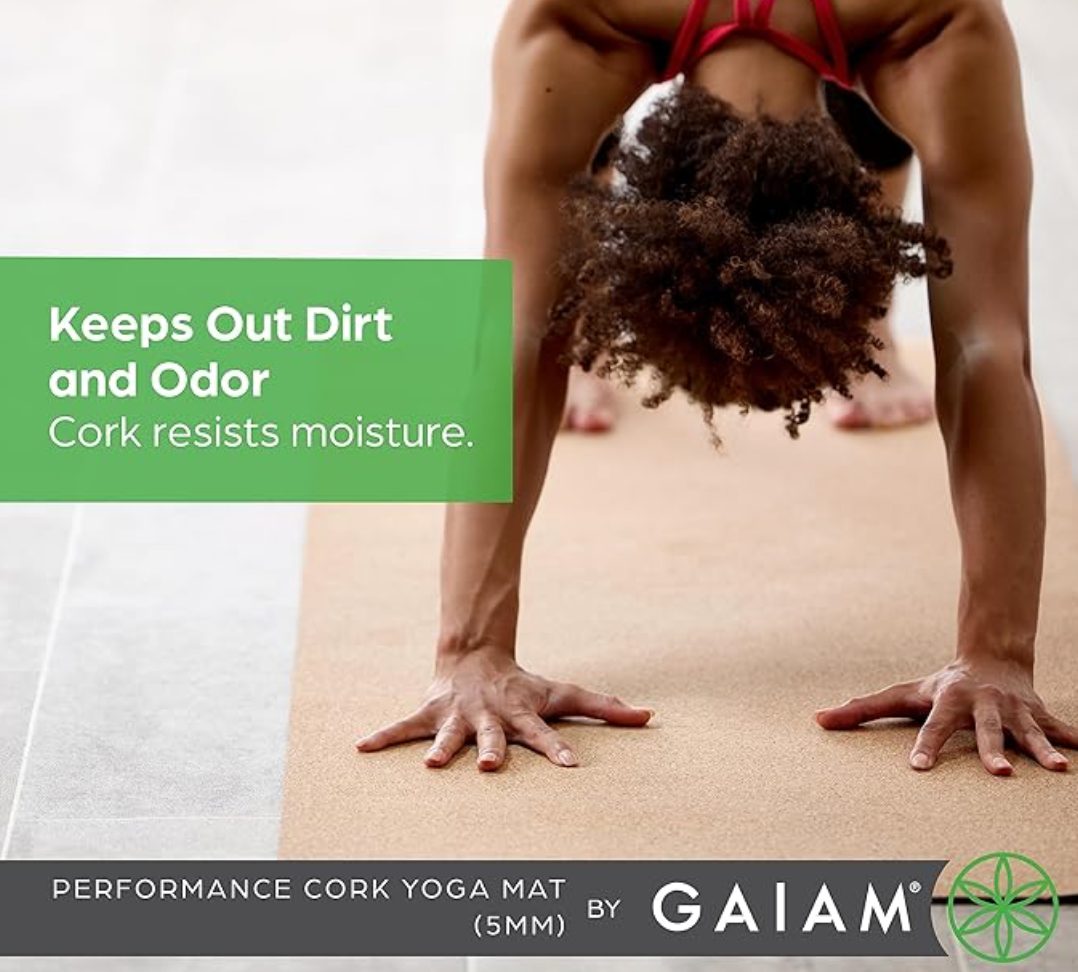 GAIAM - Cork Yoga Exercise Mat