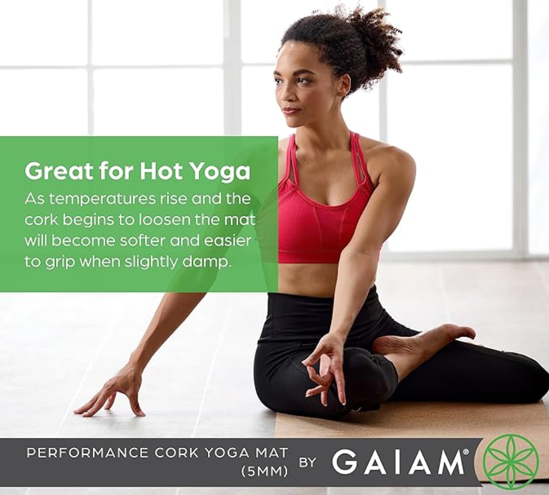 GAIAM - Cork Yoga Exercise Mat