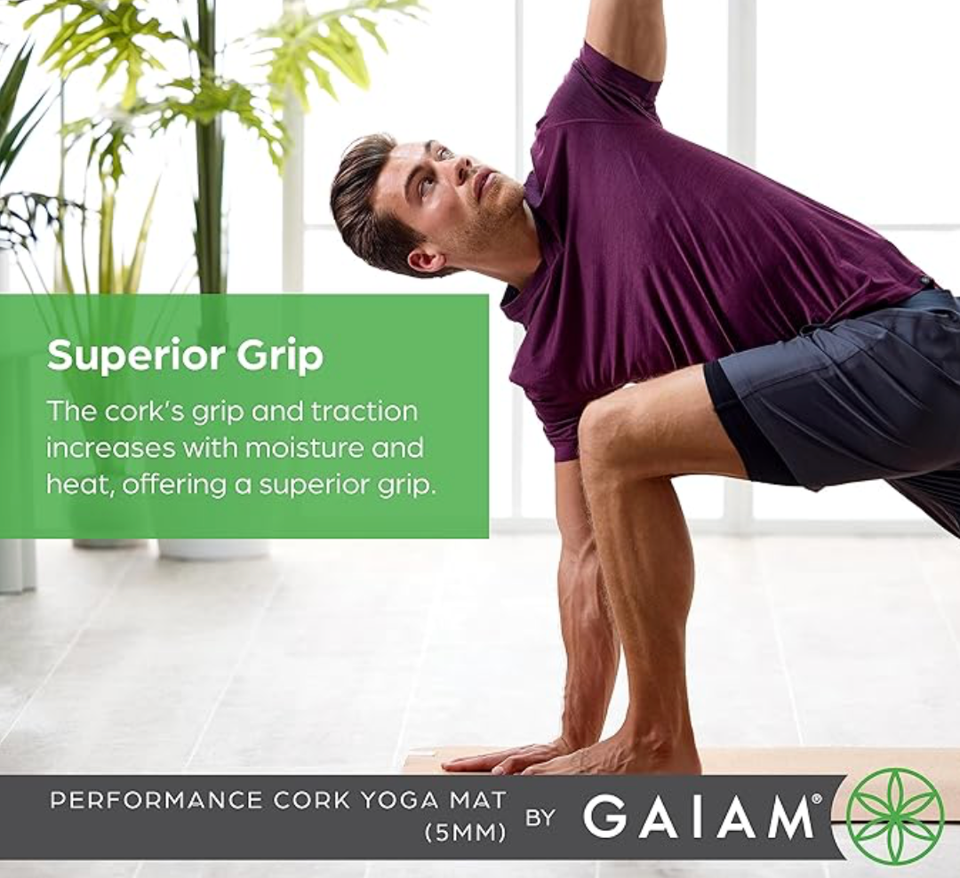 GAIAM - Cork Yoga Exercise Mat