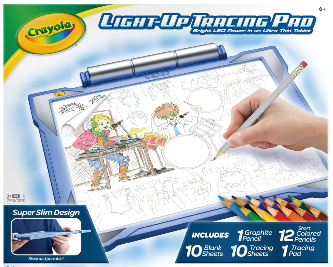 LIGHT UP TRACING PAD - Crayola Tracing Lightbox For Kids Pink & Blue