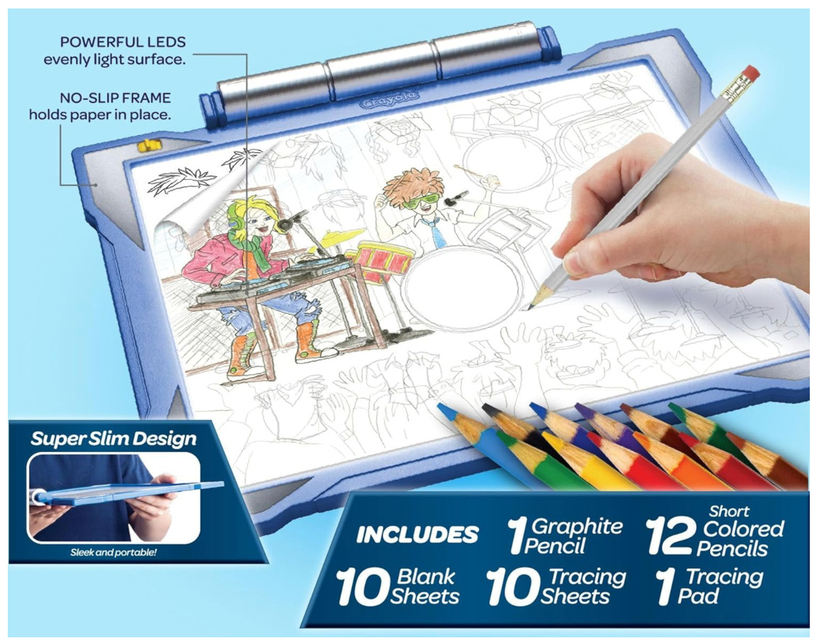 LIGHT UP TRACING PAD - Crayola Tracing Lightbox For Kids Pink & Blue